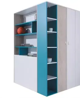 Šatníkové skrine Skriňa Planet  PL1 L/P 135 cm