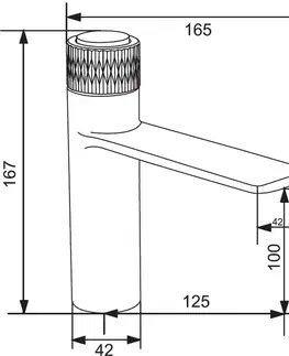 Kúpeľňové batérie MEXEN - Umývadlová batéria Zero +, čierna 71600-70