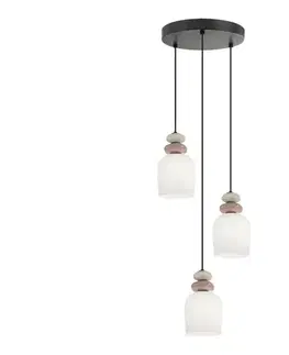 Svietidlá Viokef Lighting Luster na lanku HILDA 3xE14/40W/230V čierna/hnedá 4346800