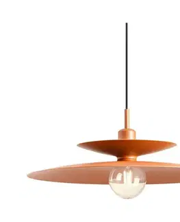 Svietidlá Redo 01-3049 - Závesný luster na lanku GUNNAR 1xE27/42W/230V priemer 50 cm oranžový 01-3049