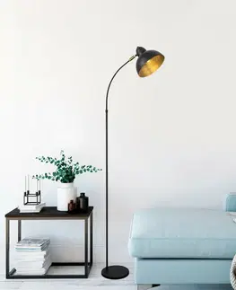Lampičky Stojacia lampa Varzan - 10855, čierna