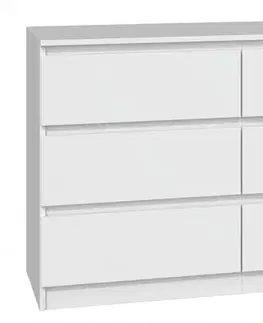 Komody a skrinky Široká komoda so zásuvkami WALMA M6 140, biela