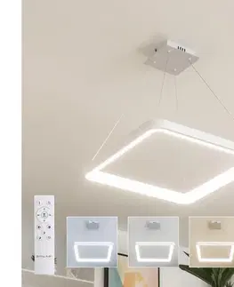 Svietidlá BRILAGI - LED stmievateľný luster na lanku FALCON SLIM LED/50W/230V 50x50 cm biela + diaľkové ovládanie BRDX1331-500/BI
