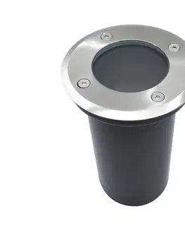 Záhradné lampy  Vonkajšie nájazdové svietidlo 1xGU10/35W/230V IP67 matný chróm SKU012812