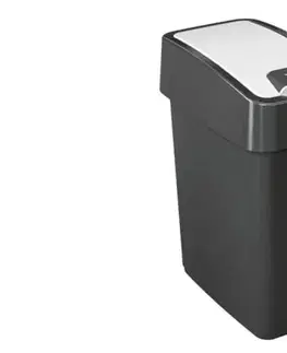 Odpadkové koše Kinekus Kôš na odpad vyklápací, 10L, plastový, MAGNE flip, grafit