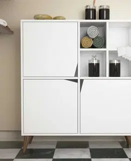 Komody Viacúčelová skrinka Pulse - White, White