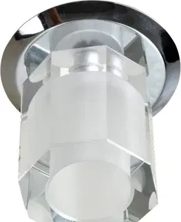 Bodové svetlá Stropné svietidlo polygonálne krištáľové chróm G4 20W SK-25