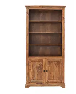 Knižnice Knižnica 100x200x45 Jali z indického masívu palisander