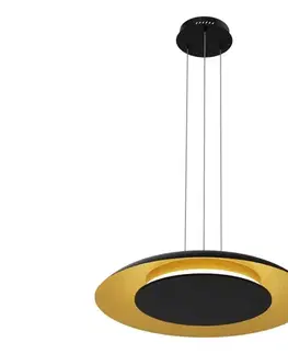 Svietidlá  LED závesný luster na lanku PIATTINO LED/30W/230V 2700/3200/4000K pr. 40 cm čierna/zlatá ML1815