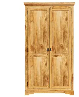 Šatníkové skrine Skriňa Guru 110x200x60 indický masív mango