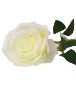Záhradné dekorácie Ruža 48 cm antická biela