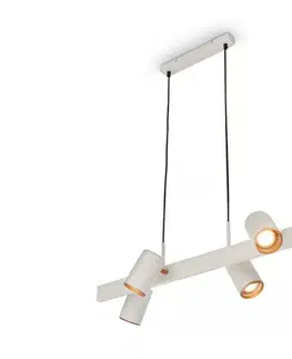 Svietidlá Briloner 4058044 - Luster na lanku ERA 4xGU10/10W/230V krémový 4058044