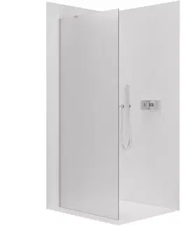 Sprchové dvere CERANO - Sprchová zástena Walk-in Onyx YL/P - 8 mm - chróm, mliečne sklo - 80x200 CER-8050BD1245