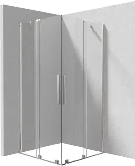 Sprchovacie kúty DEANTE - Prizma krátka ku kolmej stene/dlhá k paralelnej stene sprchovací kút, štvorcový, 100x100 cm; KPN0P10P10