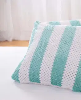 Dekoračné obliečky MKLozkoviny.sk Baránková obliečka na vankúš mikroplyš 45 × 45 cm - Diana mentolová (2 ks)-  -