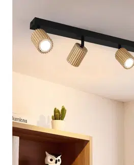 Svietidlá BRILAGI - Bodové svietidlo MODERN WOOD 4xGU10/8W/230V drevo/čierna BRI379