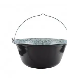 Outdoorové kotlíky Kinekus Kotlík na guláš, smaltovaný, závesný, 16L, čierny