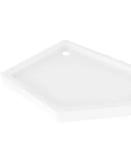 Vane MEXEN - Flow+ päťboká sprchová vanička ľavá 90 x 80, biela lesk 46P108090LH