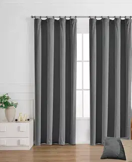 Závesy do spálne Záves na páske SOFI VET476/7/210GSM 140x250 cm  sivý