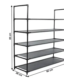 Botníky KONDELA Madilo botník čierna