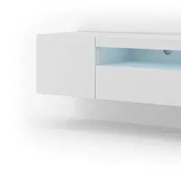 TV stolíky ArtBm TV stolík AURA 200 | biely mat