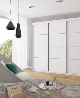 Šatníkové skrine Skriňa Top 25 Plus 250 biely
