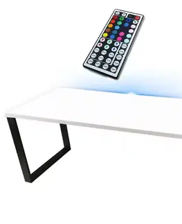 Kancelárske stoly Písací Stôl Low Loft Biely 120x60x2,8 Model 1