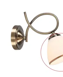 Lampy BRILAGI - Náhradné sklo pre nástennú lampu a luster FRED E27, priemer 13,5 cm, krémová/bronzová 63500
