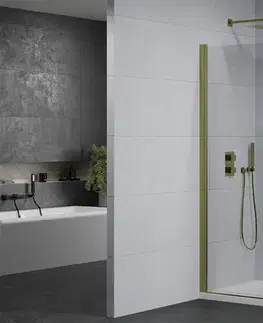 Vane MEXEN/S - PRETORIA duo sprchovací kút 80 x 70, transparent, zlatá + vanička vrátane sifónu 852-080-070-50-02-4010G