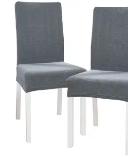 Doplnky do spálne 4Home Napínací poťah na stoličku Magic clean svetlosivá, 45 - 50 cm, súprava 2 ks