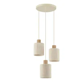 Svietidlá Brilliant - Závesné svietidlo na lanku ARLO 3xE27/20W/230V pr. 40 cm krémové 51521/28