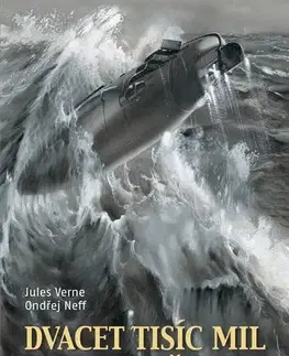 Dobrodružstvo, napätie, western Dvacet tisíc mil pod mořem, 2. vydání - Jules Verne,Zdeněk Burian,Ladislav Badalec