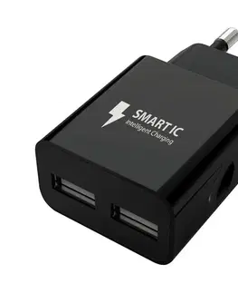 Predlžovacie káble Winner Group - Nabíjací adaptér 2xUSB-A 12W čierny WINTRUSB2SLO
