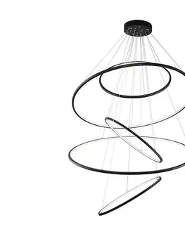 Svietidlá Azzardo  - LED Stmievateľný luster na lanku WHEEL LED/190W/230V čierna 