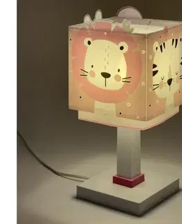 Lampy Dalber 63111NS - LED detská lampička BABY JUNGLE 1xG4/4W/230V ružová 63111NS