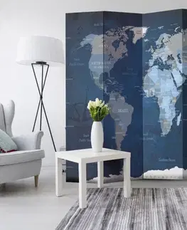 Paravány Paraván Dark Blue World Dekorhome