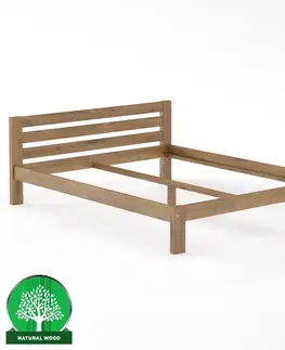 Drevené postele Posteľ borovica LK105–160x200 dub