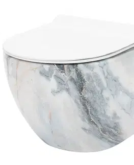 Záchody REA - Závesná WC misa vrátane sedátka Granit Shiny REA-C8002
