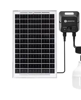 Svietidlá  B.V.  - LED solárny luster so senzorom 2xLED/35W/12V 6000 mAh 6500K pr. 10 cm B1020134S