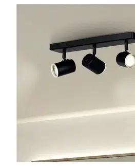 Svietidlá Eglo 901966 - Kúpeľňové bodové svietidlo CONSUMA 3xGU10/5W/230V IP44 čierna 901966