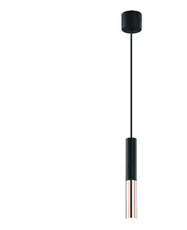 Svietidlá Open Design OR80827 - Luster na lanku SLIMI 1xG9/3,5W/230V čierna/ružové zlato OR80827