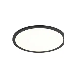 Stropné osvetlenie Inteligentný LED panel čierny 40 cm vrátane LED stmievania na teplú farbu s diaľkovým ovládaním - Knob