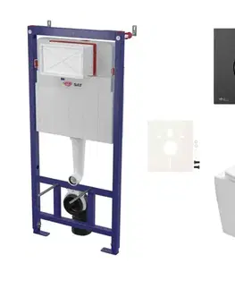 Záchody Cenově zvýhodněný závěsný WC set SAT do lehkých stěn / předstěnová montáž + WC SAT Infinitio SIKOSSIN78K SIKOSSIN78K