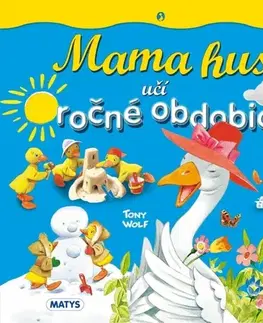 Leporelá, krabičky, puzzle knihy Mama hus učí ročné obdobia - Tony Wolf