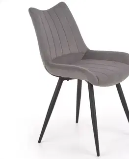 Čalúnené stoličky Stolička K388 Velvet/Kov Šedá