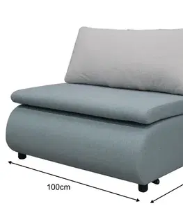 Kreslá KONDELA Keny New rozkladacie kreslo s úložným priestorom mentolová / krémová