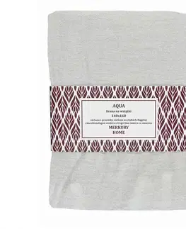 Záclony do obývačky Záclona na šnurovanie AQUA polyester ecru 140x160 Merkury Home