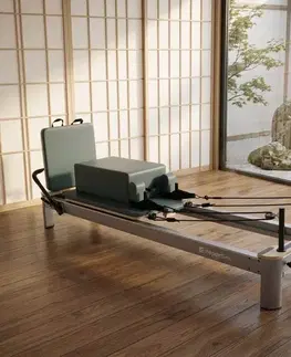Posilňovacie stroje Pilates reformer inSPORTline Oquiler ružová