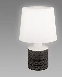Lampy do obývačky Stolná lampa TOPIK E14 biela/čierna 04103 LB1