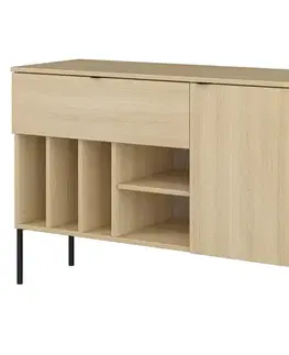 Komody so zásuvkami a dvierkami Komoda 1d1s Ore 45  Dub Lindberg